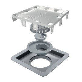 Ralo Linear Elleve Square Tampa Oculta 15 x 15 cm - 209 Ralo Linear Elleve Square Tampa Oculta 15 x 15 cm - 209