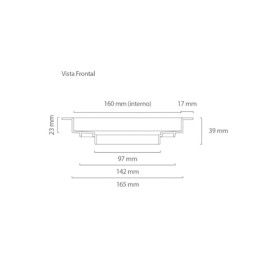 Ralo Linear Elleve Square Tampa Black Matte 15 X 15 Cm - 4243 Ralo Linear Elleve Square Tampa Black Matte 15 X 15 Cm - 4243