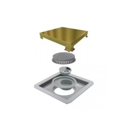 Ralo Linear Elleve Square Tampa Gold 15 x 15 cm - 4244