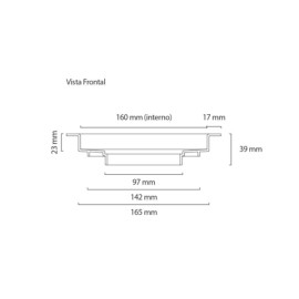 Ralo Linear Elleve Square Tampa Gold 15 x 15 cm - 4244