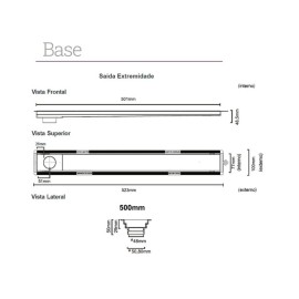 Ralo Linear Elleve Versatile Tampa Oculta 50 Cm - 4251