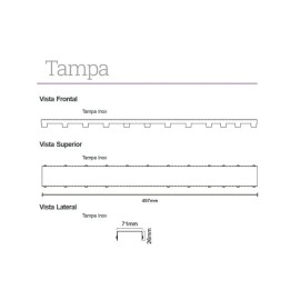 Ralo Linear Elleve Versatile Tampa Inox 50 Cm - 4252