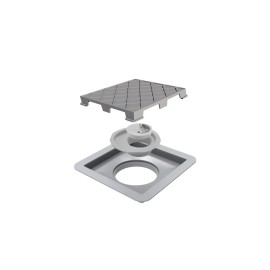 Ralo Linear Novii Seco Quadrado Tampa Oculta 15x15cm - 4665