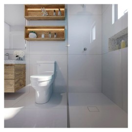 Ralo Linear Novii Seco Quadrado Tampa Oculta 15x15cm - 4665