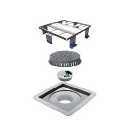 Ralo Linear Elleve Square Tampa Oculta 10 x 10 cm - 7343