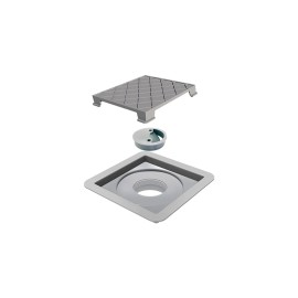 Ralo Linear Novii Seco Quadrado Tampa Oculta 10x10cm - 7344