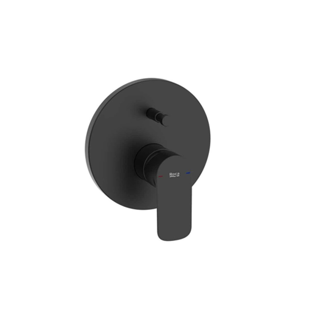 Acabamento Monocomando Cala Black Matte Banheira ou Chuveiro com Desviador A5A066ENB0 Roca Acabamento Monocomando Cala Black Matte Banheira ou Chuveiro com Desviador A5A066ENB0 Roca