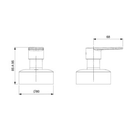 Acabamento Registro Cala Black Matte Base Celite Grande A5A156ENBC Roca