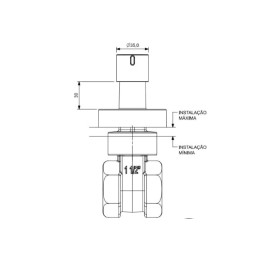 Acabamento de Registro Ona Black Matte Base Docol Grande A5A159ENBC Roca