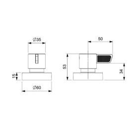 Acabamento de Registro Logic Black Matte Pequeno A5A162GNBC Roca