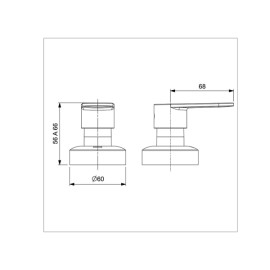 Acabamento Registro Cala Black Matte Base Celite Pequeno A5A166ENBC Roca Acabamento Registro Cala Black Matte Base Celite Pequeno A5A166ENBC Roca
