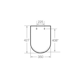 Assento Termofixo com Queda Amortecida Gap Branco Mate 3239880620508 Roca