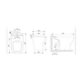 Bacia para Caixa Acoplada Com Saida Horizontal Roca Boss Branco 1893560010100 Roca