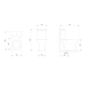 Bacia para Caixa Acoplada Sifônica Debba Classic Branca B342295001 Roca Bacia para Caixa Acoplada Sifônica Debba Classic Branca B342295001 Roca