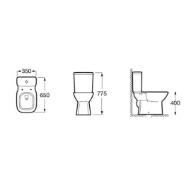 Kit Bacia Caixa Acoplada Completo Assento Termofixo Debba Classic Branco C329723000 Roca