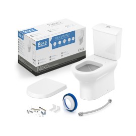 Kit Bacia Caixa Acoplada Itens De Instalação Nexo Branco Brilhante C343723001 Roca