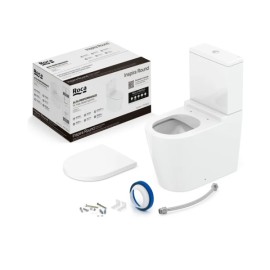 Kit Bacia com Caixa Acoplada Completa Inspira Round Branco Brilhante C378723000 Roca