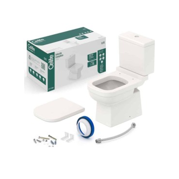 Kit De Bacia Com Caixa, Assento Termofixo E Complementos De Instalação Elite 1747230650300