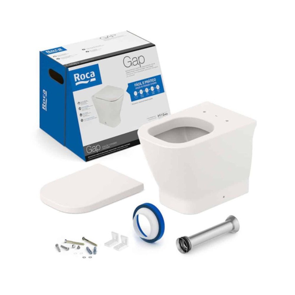 Kit Bacia Convencional E Itens De Instalação Gap Beige C323727011 Kit Bacia Convencional E Itens De Instalação Gap Beige C323727011