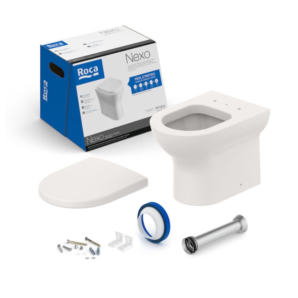 Kit Bacia Convencional Completo Assento Termofixo Nexo Beige C343727011 Kit Bacia Convencional Completo Assento Termofixo Nexo Beige C343727011