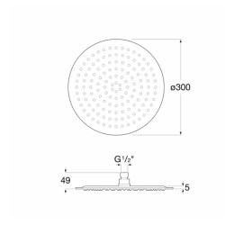 Chuveiro Redondo 300mm Raindream Black Titanium A5B3950CN0 Roca