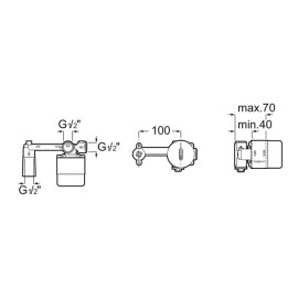 Base para Monocomando Lavatório de Parede Cala Black Matte A5252206NB Roca