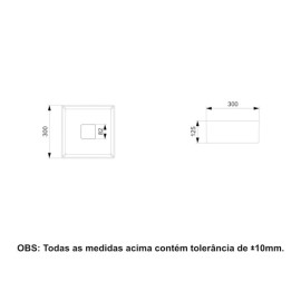Cuba Apoio 300X300mm T3 Terra Café A32722N660 Roca