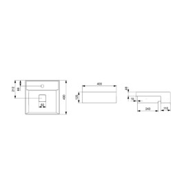Cuba Semi Encaixe 400X400mm Com Mesa T10 Terra Café A32722P660 Roca