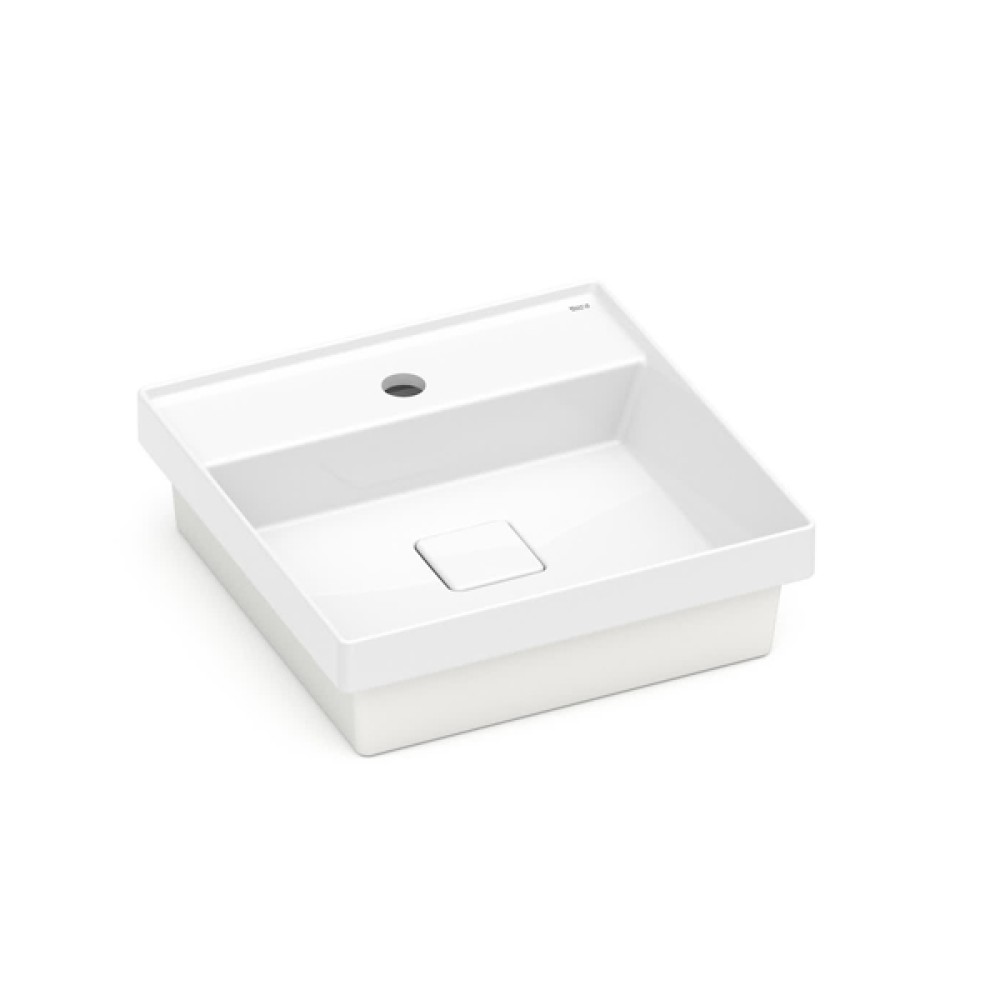Cuba de Sobrepor 400x400mm com mesa Terra T11 Branco A32722U000 Roca Cuba de Sobrepor 400x400mm com mesa Terra T11 Branco A32722U000 Roca