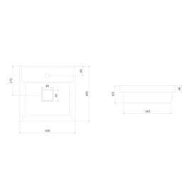 Cuba de Sobrepor 400x400mm com mesa Terra T11 Branco Brilhante A32722U000 Roca Cuba de Sobrepor 400x400mm com mesa Terra T11 Branco Brilhante A32722U000 Roca