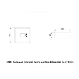 Cuba Apoio 350X350mm T4 Terra Café A32787V660 Roca