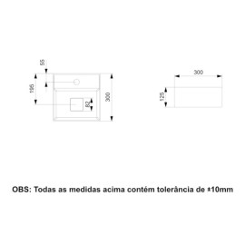 Cuba Apoio 300X300 Com Mesa T7 Terra Café A32787X660 Roca