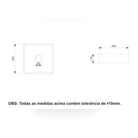 Cuba Apoio 400X400mm T5 Terra Café A32787Y660 Roca