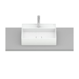 Cuba de Apoio 500X400mm Com Mesa Roca T19 Terra Branco Brilhante A327B3F000 Roca