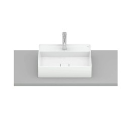 Cuba de Apoio 500X400mm Com Mesa Roca T19 Terra Branco Mate A327B3F620 Roca