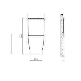 Caixa Acoplada de Duplo Acionamento Gap Branco Brilhante B341470001 Roca