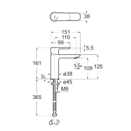 Misturador Monocomando Mesa Bica Baixa Cala Cromado A5A326EC0C Roca Misturador Monocomando Mesa Bica Baixa Cala Cromado A5A326EC0C Roca