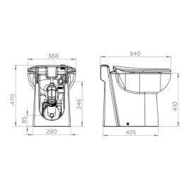SFA SANICOMPACT C4 Vaso Sanitário com bomba triturador com assento softclose 220V C4LVBR 
