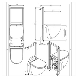 SFA SANICOMFORT Vaso Sanitário com Bomba Trituradora e Bacia Suspensa 220V C72LVCPLUSAW SFA SANICOMFORT Vaso Sanitário com Bomba Trituradora e Bacia Suspensa 220V C72LVCPLUSAW