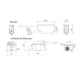 SFA SANICONDENS CLIM MINI Bomba de Evacuação para Ar Condicionado 220V CLIMMINI2BR SFA SANICONDENS CLIM MINI Bomba de Evacuação para Ar Condicionado 220V CLIMMINI2BR