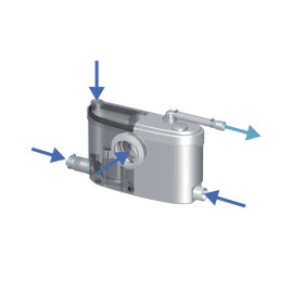 SFA SANISLIM Bomba Trituradora slim para vaso sanitário  lavatório e chuveiro - 220V SLIM2BR SFA SANISLIM Bomba Trituradora slim para vaso sanitário  lavatório e chuveiro - 220V SLIM2BR