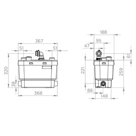 SFA SANISPEED Bomba elevatória de evacuação para pia de cozinha uso intensivo 220V SSPUPBR SFA SANISPEED Bomba elevatória de evacuação para pia de cozinha uso intensivo 220V SSPUPBR