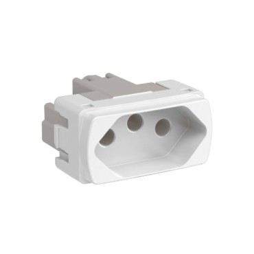Módulo Tomada 2P+T 20A 250V Branca Miluz S3B70350