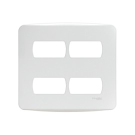Placa 4x4 4 Postos Separados Branca Miluz S3B77440 Placa 4x4 4 Postos Separados Branca Miluz S3B77440