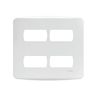 Placa 4x4 4 Postos Separados Branca Miluz S3B77440