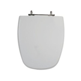 Assento para Vaso Sanitário Poliéster para Monte Carlo (Deca) Aço inox (reb.Oculto) Branco Sedile