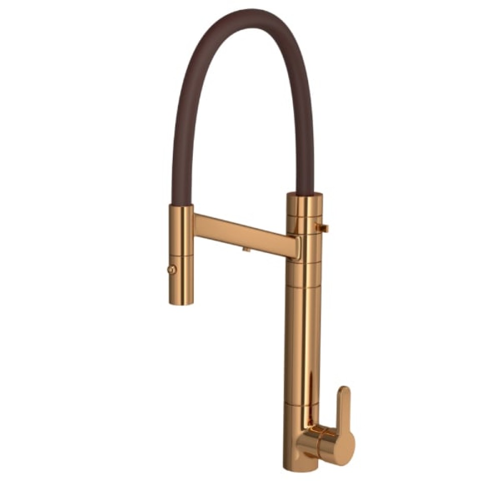 Monocomando Mesa Cozinha Bica Alta Fitro Twin Colore Red Gold e Marron 2241.GL.RD.MR Monocomando Mesa Cozinha Bica Alta Fitro Twin Colore Red Gold e Marron 2241.GL.RD.MR