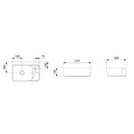 Lavatório Apoio/Suspenso Eco 410X300 1040360011300