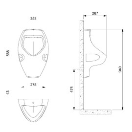 Mictório Com Sifão Eco Celite 1082850010300