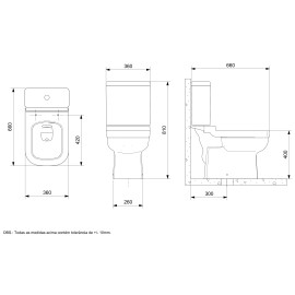 Kit De Bacia Com Caixa, Assento Termofixo E Complementos De Instalação Elite 1747230080300